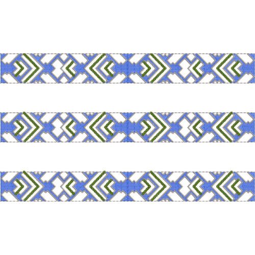 Modern Geometric Border Lace Embroidery Design with Abstract Pattern for Machine Embroidery