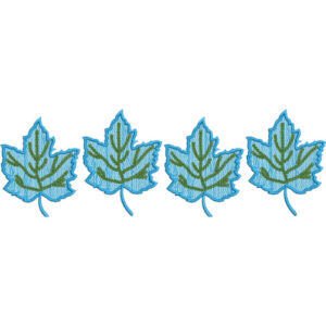 Elegant Leaf Border Lace Embroidery Design with Botanical Motifs for Machine Embroidery
