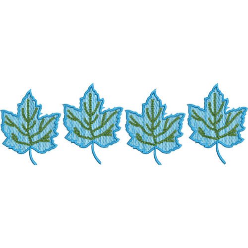 Elegant Leaf Border Lace Embroidery Design with Botanical Motifs for Machine Embroidery
