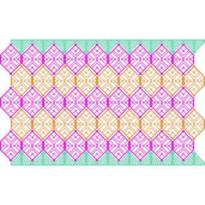 Elegant Geometric Diamond Lace Embroidery Design with Seamless Pattern for Machine Embroidery