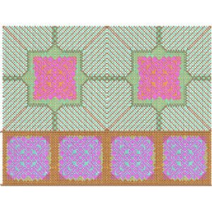 Elegant Geometric Square Lace Embroidery Design with Seamless Decorative Pattern for Machine Embroidery