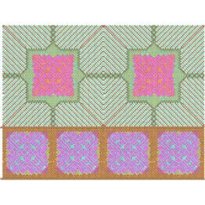 Elegant Geometric Square Lace Embroidery Design with Seamless Decorative Pattern for Machine Embroidery