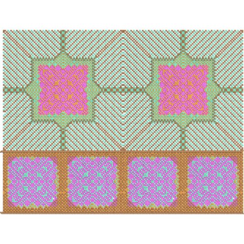 Elegant Geometric Square Lace Embroidery Design with Seamless Decorative Pattern for Machine Embroidery