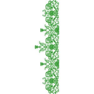 Elegant Floral Vine Border Lace Embroidery Design with Ornamental Scrollwork for Machine Embroidery