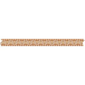 Elegant Geometric Border Lace Embroidery Design with Ornamental Triangle Pattern for Machine Embroidery
