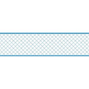 Elegant Diamond Mesh Border Lace Embroidery Design with Seamless Net Pattern for Machine Embroidery