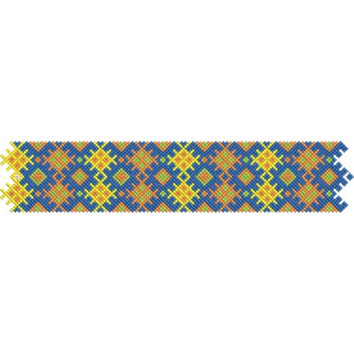Geometric Diamond Lace Embroidery Border Design for Machine Embroidery