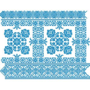Traditional Floral Geometric Lace Embroidery Panel Design for Machine Embroidery