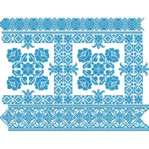 Traditional Floral Geometric Lace Embroidery Panel Design for Machine Embroidery