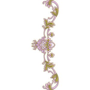 Elegant Floral Vine Lace Embroidery Side Border Design for Machine Embroidery