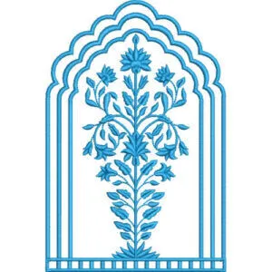 Elegant Floral Arch Lace Embroidery Design for Machine Embroidery