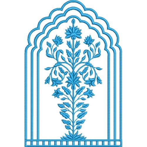 Elegant Floral Arch Lace Embroidery Design for Machine Embroidery