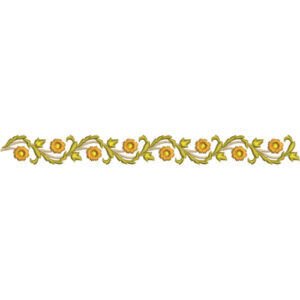 Elegant Floral Vine Lace Embroidery Border Design for Machine Embroidery
