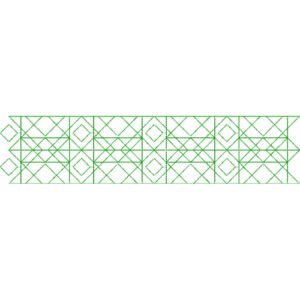 Elegant Geometric Diamond Lattice Pattern Decorative Border Lace Embroidery Design