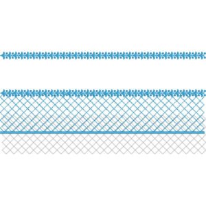 Elegant Leafy Trim Diamond Lattice Mesh Repeating Decorative Border Lace Embroidery Design
