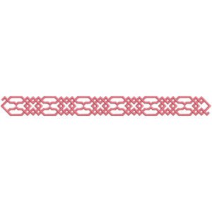 Elegant Geometric Interlocking Knotwork Repeating Decorative Border Lace Embroidery Design