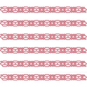 Elegant Geometric Interlocking Knotwork Multi Row Repeating Decorative Border Lace Embroidery Design
