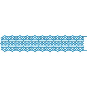 Elegant Geometric Zigzag Diamond Lattice Repeating Decorative Border Lace Embroidery Design